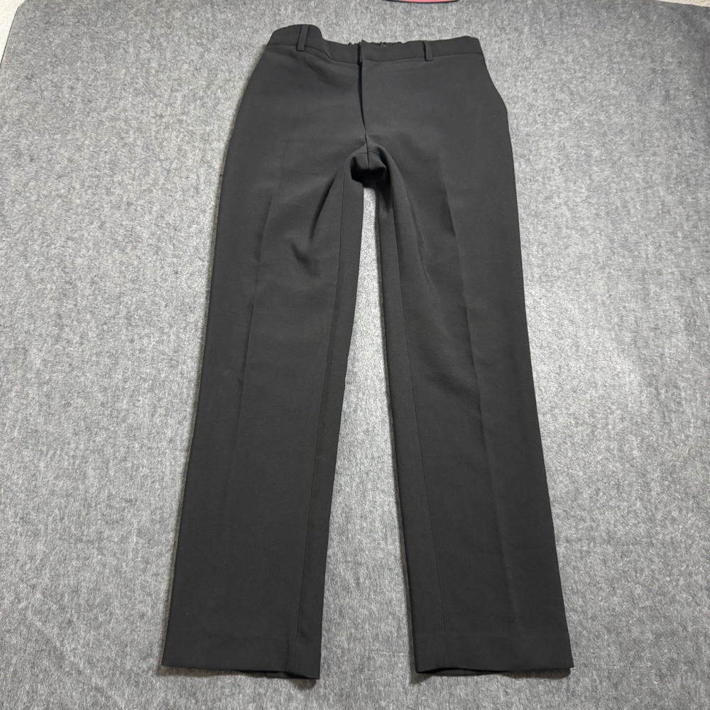Oak + Fort Womens Black Elastic Back Straight Leg Dress Pants Trousers Size M